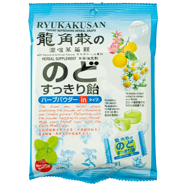 龍角散－薄荷草本潤喉糖（80g/袋）